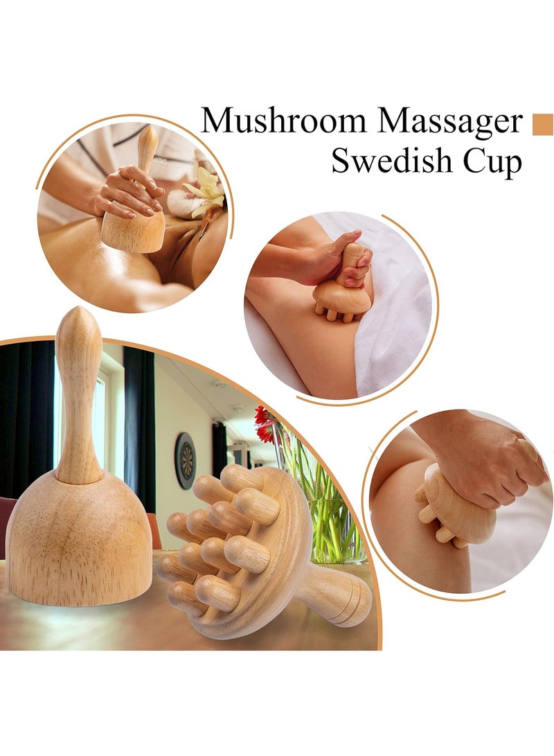 6-في-1 أداة تدليك العلاج الخشبي ، مجموعة العلاج الخشبي ، أداة الكشط الخشبية ، حبل الأسطوانة التدليك الخشبي لتشكيل ومكافحة الدهون - Image 5